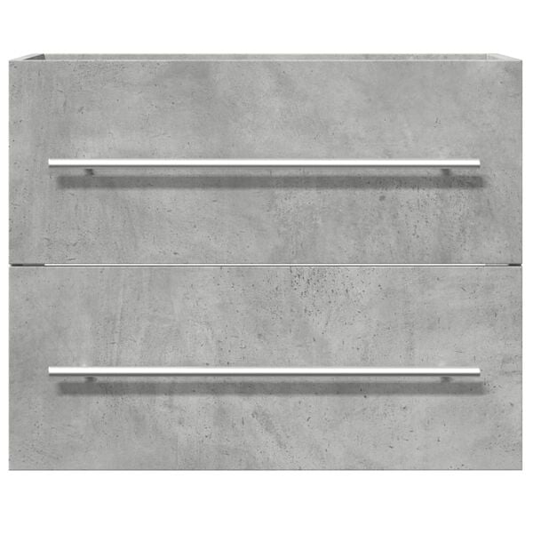 vidaXL Sink Cabinet Concrete Grey Engineered Wood 23.6 x 15.2 x 18.9 in