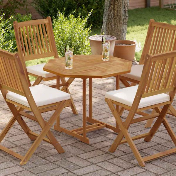 vidaXL Table Top 31.5"x31.5"x1" Octagonal Solid Wood Teak