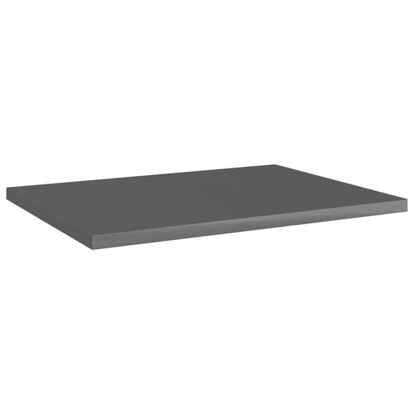 vidaXL Shelf Set of 4 High gloss grey Engineered Wood Small Simple