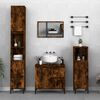 vidaXL Bathroom Cabinet Smoked Oak Engineered wood, metal