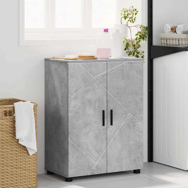 vidaXL Bathroom Cabinet Concrete Grey 23.62 x 13.78 x 31.50 in