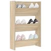 vidaXL Wall Shoe Cabinet Sonoma Oak 23.6"x7.1"x35.4" Engineered Wood