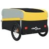 vidaXL Bike Trailer Black and Yellow 99.2 lb Iron