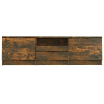 vidaXL TV Stand Smoked Oak 55.1"x13.8"x15.7" Engineered Wood