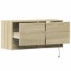 vidaXL TV Wall Cabinet Sonoma oak Engineered wood 31.5 x 12.2 x 15.0 in