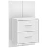 vidaXL Bed Headboard With Cabinet White Engineered wood Storage