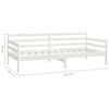 vidaXL Day Bed White Solid pine wood 35.4 x 78.7 in