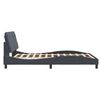vidaXL Bed Frame Dark Grey Velvet, Metal, Solid Pine Wood, Plywood Double