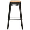 vidaXL Bar Stool Set of 4 Black and brown