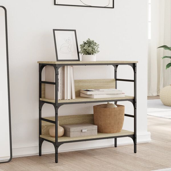 vidaXL Console Table Sonoma oak Engineered wood 29.5 x 12.6 x 29.5 in