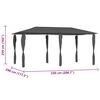 vidaXL Gazebo with Post Covers 9.8x17.4x8.5' Anthracite 1.75 oz/ft²