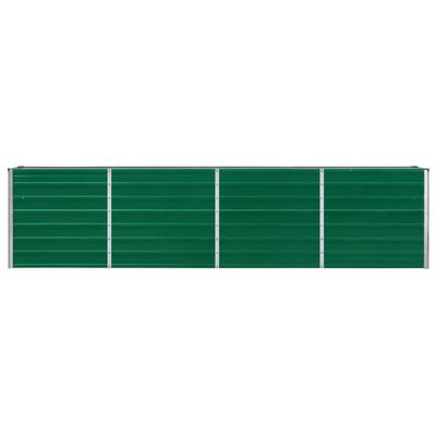 vidaXL Raised Garden Bed 126"x15.7"x30.3" Galvanized Steel Green