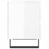 vidaXL Nightstand Set of 2 High gloss white Engineered wood, iron