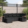 vidaXL Garden Sofa Set Black PE Rattan Large Foldable Garden Sofa Set