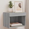 vidaXL Bedside Cabinet Grey Sonoma Engineered wood Compact