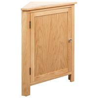 vidaXL Corner Cabinet 23.2"x17.7"x31.5" Solid Oak Wood