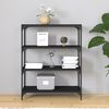 vidaXL Book Cabinet Black Engineered wood, Steel Large Industrial
