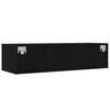 vidaXL TV Cabinet Black oak Engineered wood Small Wall mounting