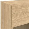 vidaXL TV Wall Cabinet Sonoma oak Engineered wood, glass Medium