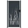 vidaXL Garden Gate Anthracite 39.4x68.9" Steel Grass Design