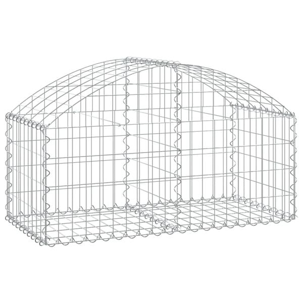 vidaXL Gabion Basket Silver Galvanized iron 39.4 x 19.7 x 23.6 in