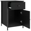 vidaXL Bedside Cabinet Set of 2 Black Engineered wood, iron Medium