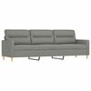 vidaXL 3-Seater Sofa with Pillows&Cushions Dark Gray 82.7" Fabric