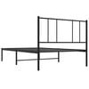 vidaXL Bed Frame Black Powder-Coated Steel 39.4 x 78.7 in Bed Frame