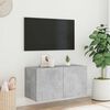 vidaXL TV Wall Cabinet Concrete grey Engineered wood Medium