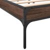 vidaXL Bed Frame Brown Oak Engineered Wood and Metal Double Durable