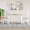 vidaXL Dining Table White Solid pine wood 46.1 x 23.6 x 29.5 in