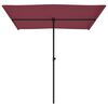 vidaXL Garden Parasol Bordeaux Red Polyester, Aluminum 78.7 x 59.1 in