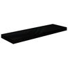 vidaXL Wall Shelf Set of 2 High gloss black Honeycomb MDF, metal