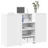vidaXL Reception Desk White Engineered wood Large Reception Desk