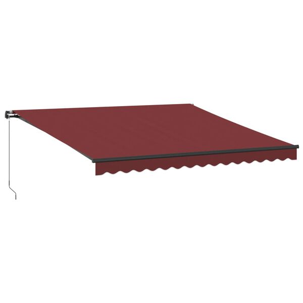 vidaXL Retractable Awning Burgundy, Anthracite