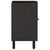 vidaXL Bathroom Cabinet Black Solid Mango Wood 15.0x13.0x22.8 in