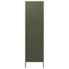vidaXL Wardrobe Olive Green 35.4"x19.7"x70.9" Steel