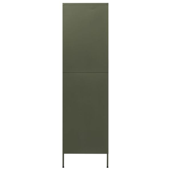 vidaXL Wardrobe Olive Green 35.4"x19.7"x70.9" Steel
