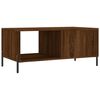 vidaXL Coffee Table Brown Oak Engineered Wood, Iron Medium Coffee Table