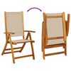 vidaXL Folding Garden Chair Set of 4 Taupe