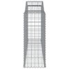 vidaXL Gabion Basket Set of 15 Silver Galvanized iron Large Heavy Duty