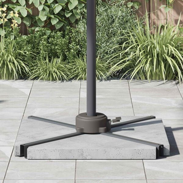 vidaXL Parasol Base Silver 23 x 14 x 6 cm