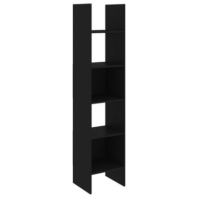 vidaXL Book Cabinet Black 15.7"x13.8"x70.9" Engineered Wood