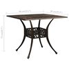 vidaXL Bistro Set Bronze Cast Aluminum Standard Decorative Inlays