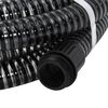 vidaXL Suction Hose Black PVC, Brass 32.8 ft Durable Suction Hose