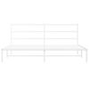vidaXL Bed Frame White Powder-Coated Steel Full Bed Frame Rectangular