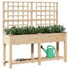 vidaXL Garden Planter Beige 63.39 x 18.11 x 60.04 in Solid Fir Wood