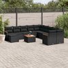 vidaXL Garden Sofa Set Black