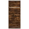 vidaXL Shoe Cabinet Smoked Oak Engineered wood 73.8 in tall Shoe Cabinet