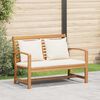 vidaXL Garden Bench Natural 110 x 64 x 76.5 cm Solid teak wood